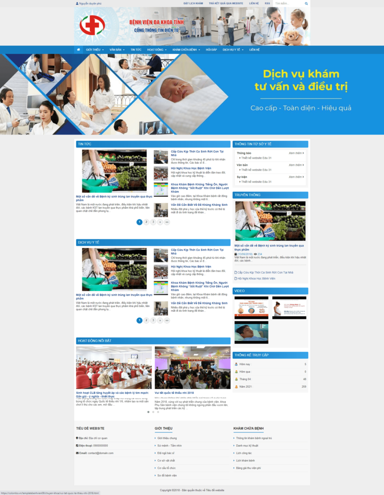Thiết kế website sở y tế 29