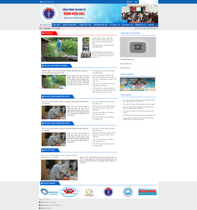 Thiết kế website trung tâm y tế 30